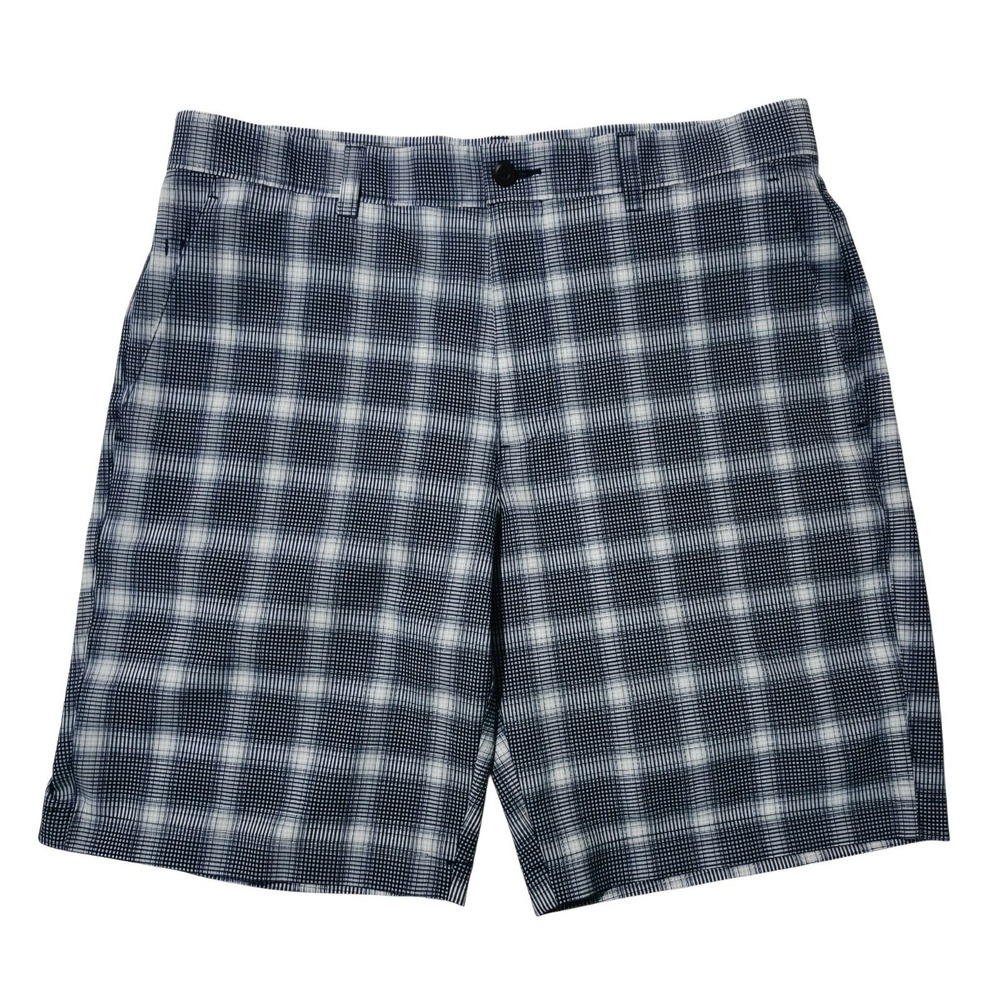 PGA Tour Men's Performance Golf Shorts, Size 34, Light Blue/Dark Blue/White Pins